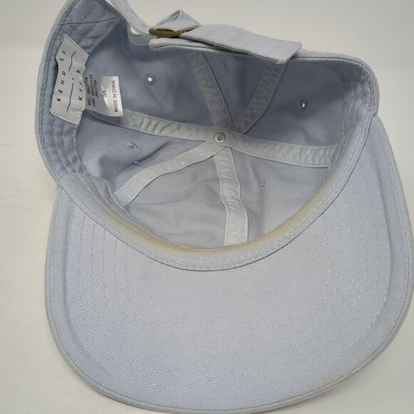 Kendall Kylie Slideback Baseball Cap Blue One Size Adjustable Vented Holes Blank - Picture 7 of 9